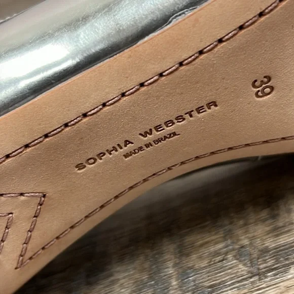 Sophia Webster Lilia Mid Mary Jane Silver Heels – Crystal Bow Block Heel – 39 - Picture 10 of 16